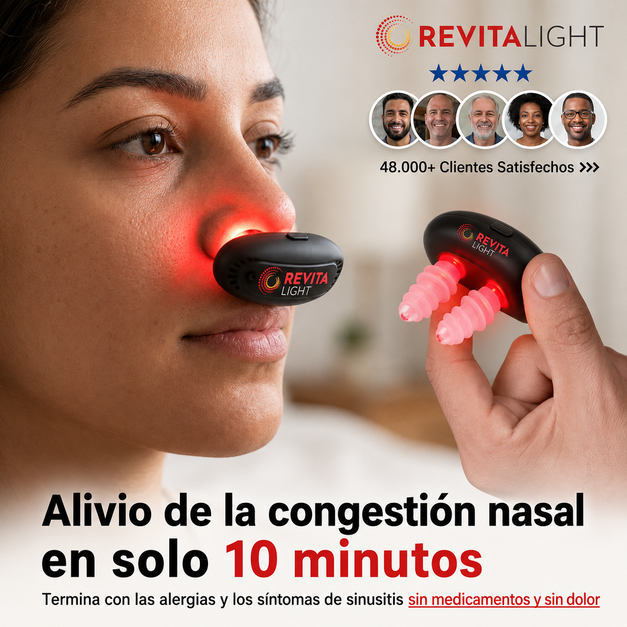 NasoRelief™   Pro   |  Dispositivo nasal de luz infrarroja