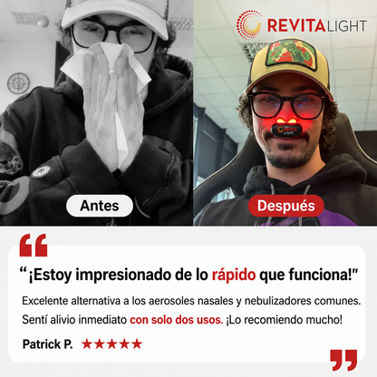 NasoRelief™   Pro   |  Dispositivo nasal de luz infrarroja